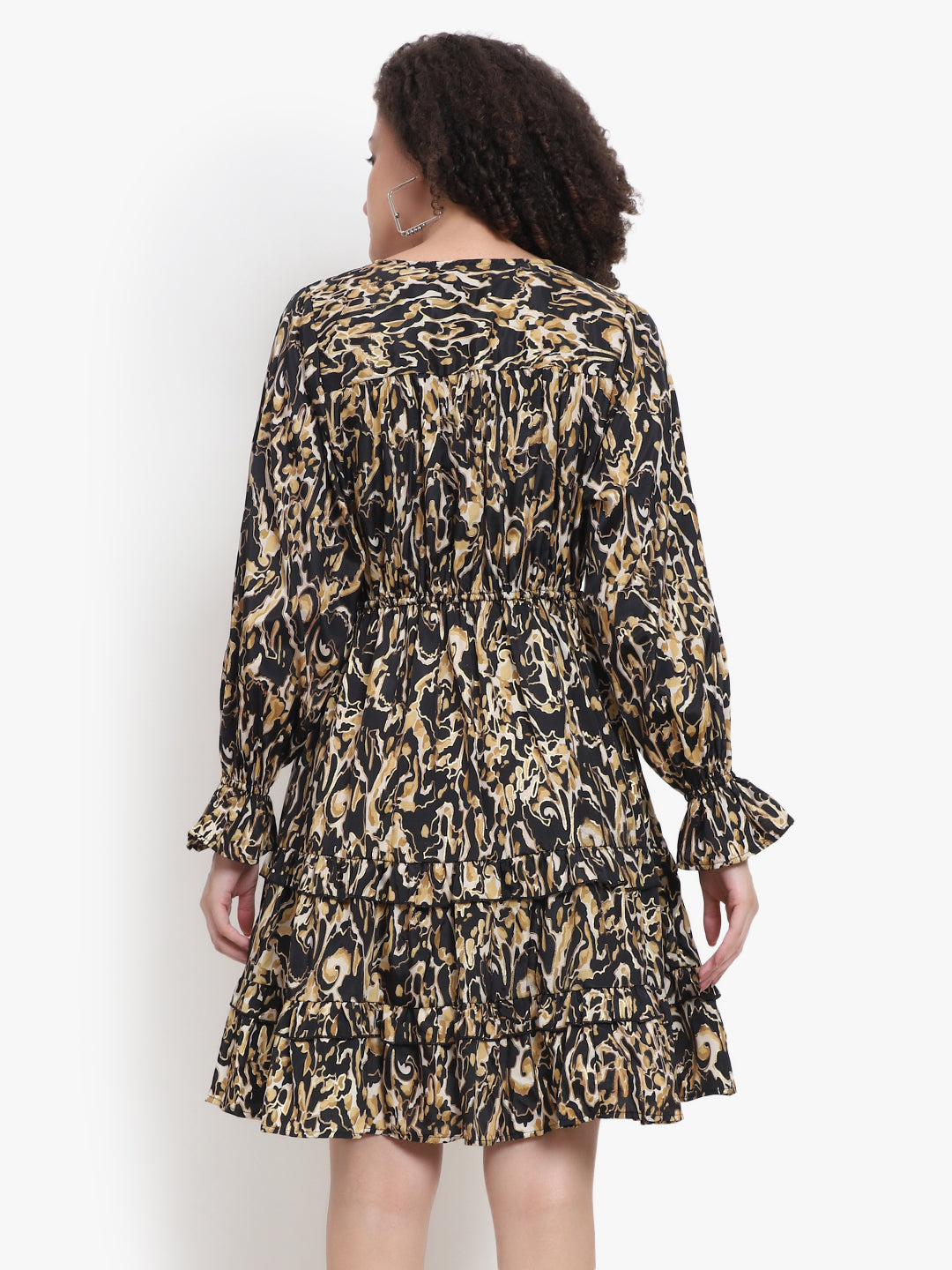 Boho Foil Printed Kasturi Silk Dress Manufacturer | Ibiza Beachwear
