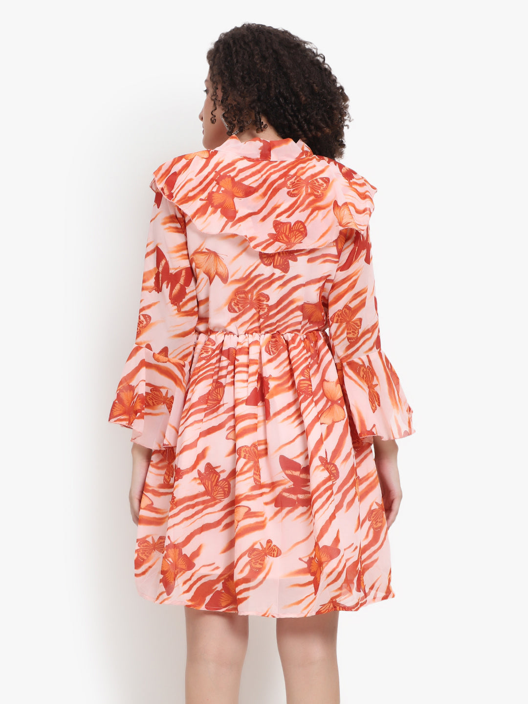 Printed Bow Tie Neck Dress Manufacturer & Exporter