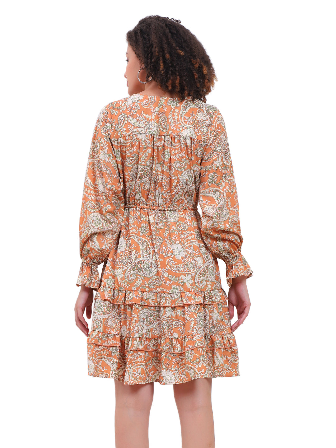 Boho Foil Printed Kasturi Silk Dress Manufacturer | Ibiza Beachwear