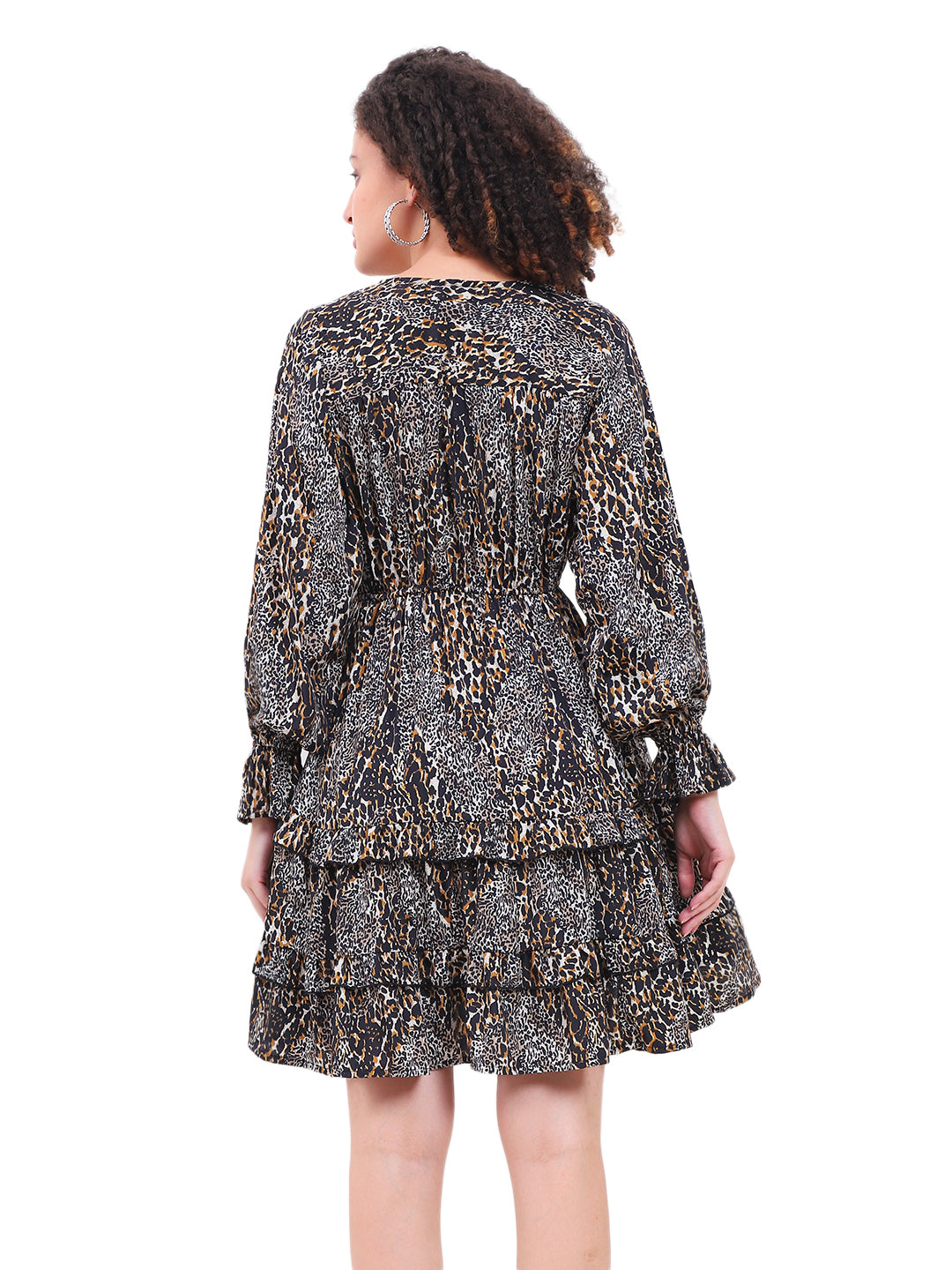 Boho Foil Printed Kasturi Silk Dress Manufacturer | Ibiza Beachwear