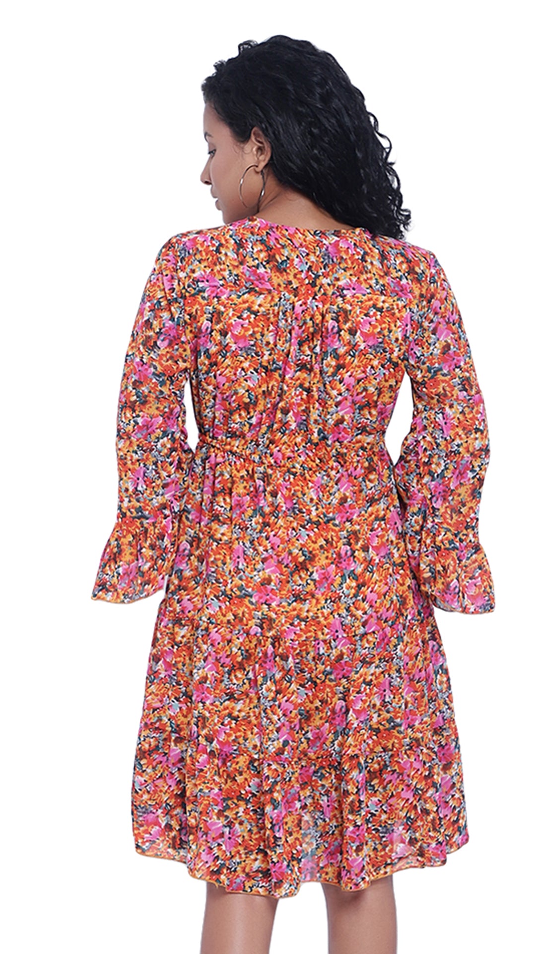 Floral Printed Georgette Dress