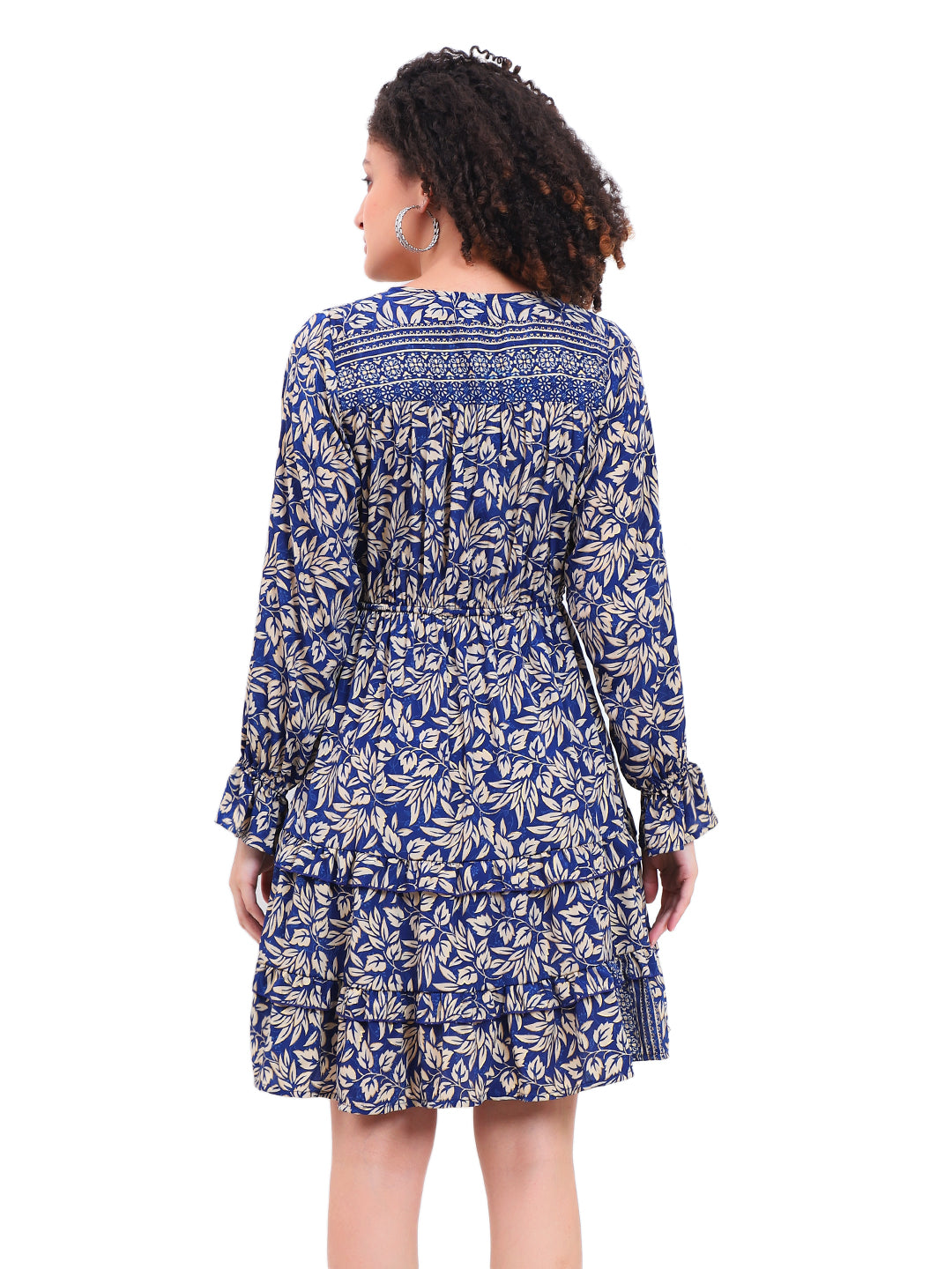 Boho Foil Printed Kasturi Silk Dress Manufacturer | Ibiza Beachwear