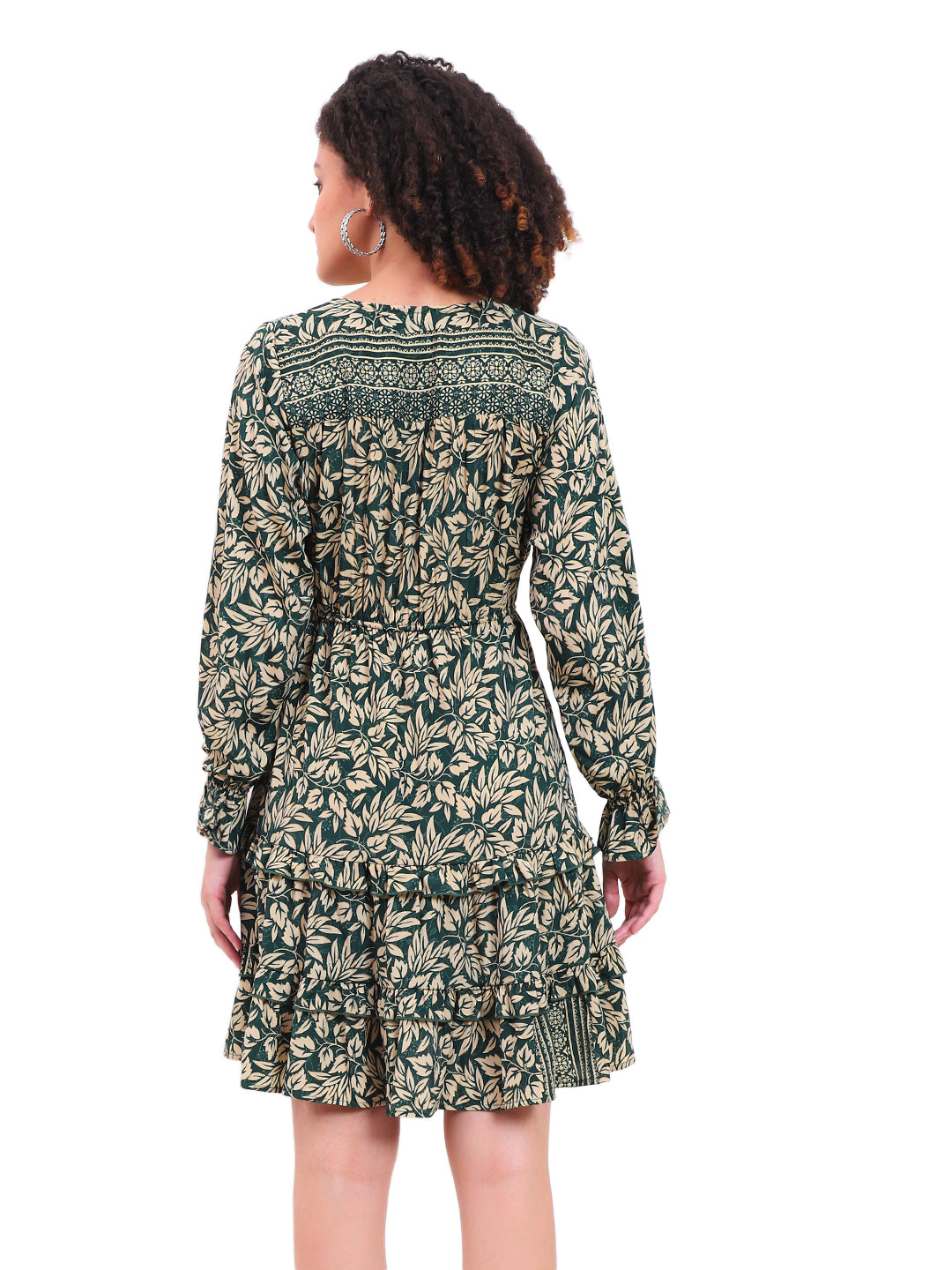 Boho Foil Printed Kasturi Silk Dress Manufacturer | Ibiza Beachwear