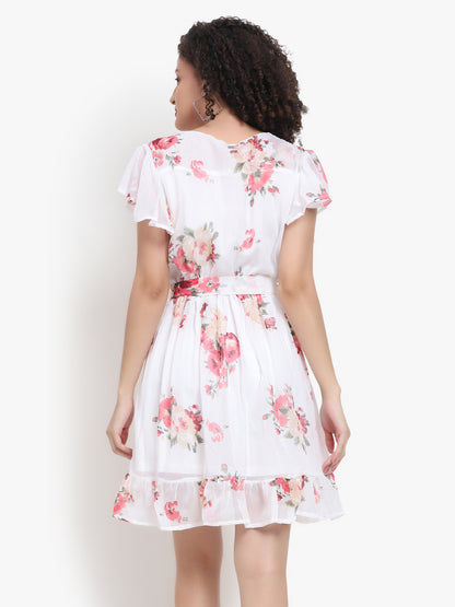 Floral Wrap Dress - A Perfect Blend of Elegance and Comfort