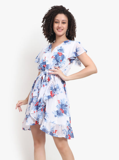 Floral Wrap Dress - A Perfect Blend of Elegance and Comfort