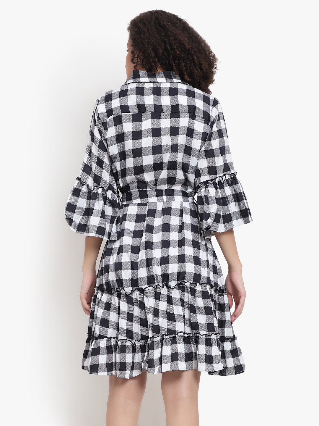 City Check Swing Dress