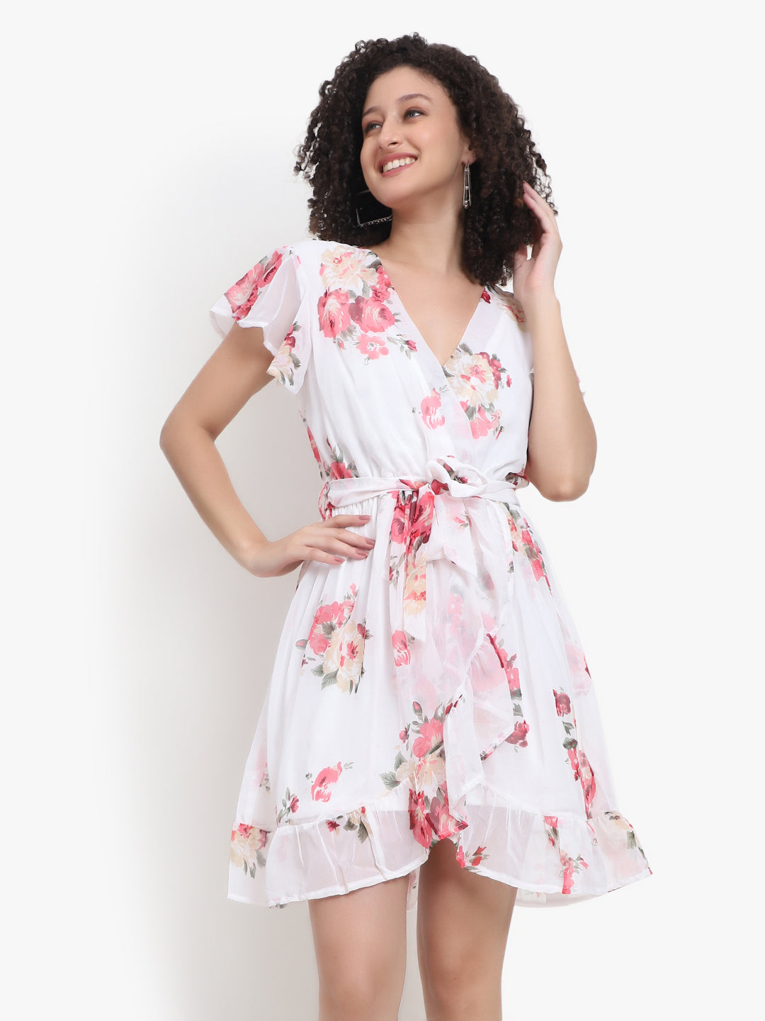 Floral Wrap Dress - A Perfect Blend of Elegance and Comfort