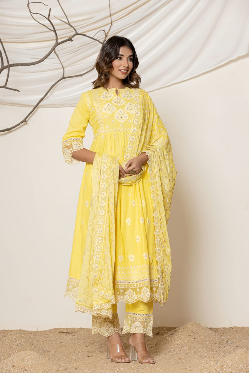 Radiant Blossom Kurta Set