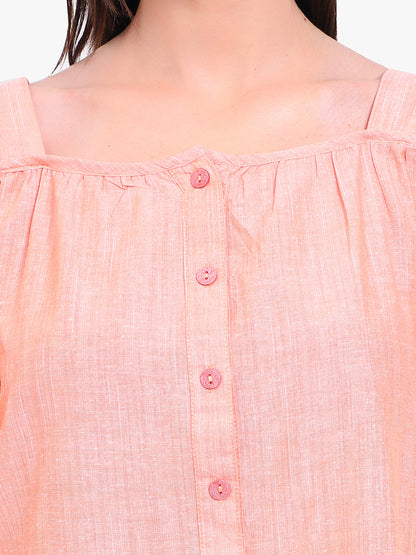 cotton button-up top