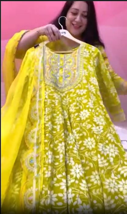 Sunshine Blossom Anarkali